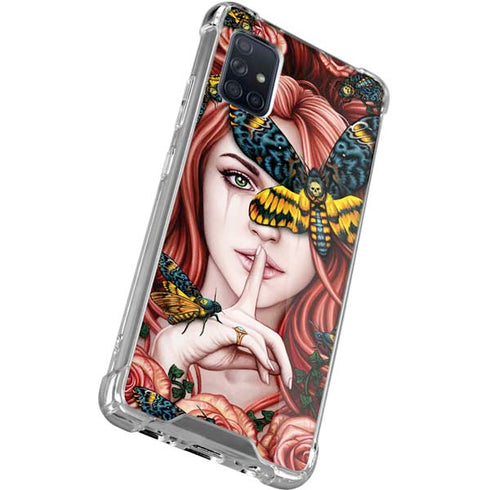 Gothic Woman and Death Moth Butterflies by Sarah Richter Galaxy A51 5G Clear Case