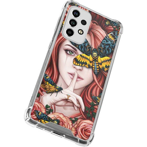 Gothic Woman and Death Moth Butterflies by Sarah Richter Galaxy A53 5G Clear Case