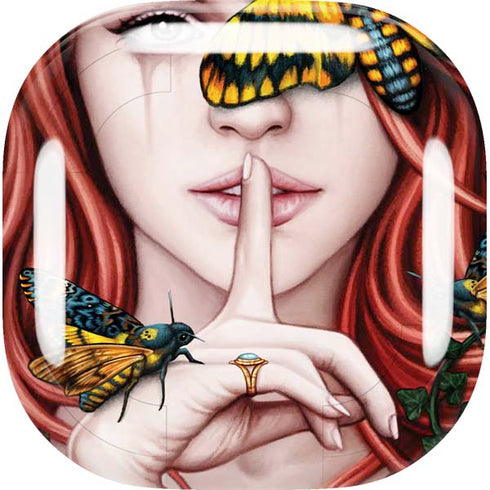 Gothic Woman and Death Moth Butterflies by Sarah Richter Galaxy Buds Live Skin