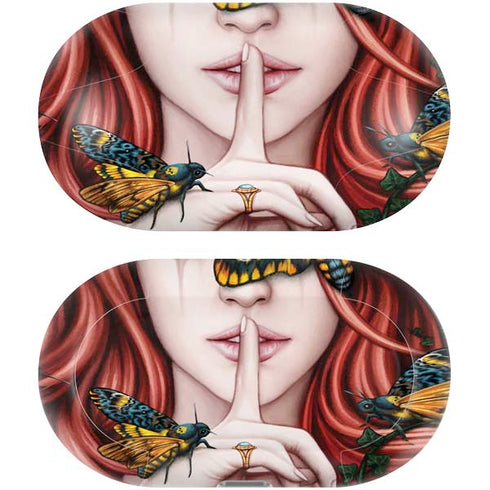 Gothic Woman and Death Moth Butterflies by Sarah Richter Galaxy Buds Plus Skin