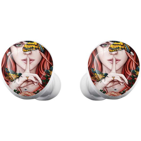 Gothic Woman and Death Moth Butterflies by Sarah Richter Galaxy Buds Plus Skin