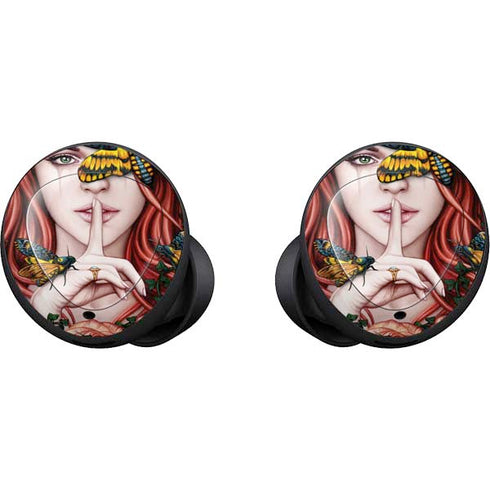 Gothic Woman and Death Moth Butterflies by Sarah Richter Galaxy Buds Skin