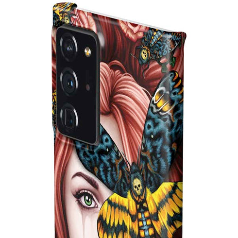 Gothic Woman and Death Moth Butterflies by Sarah Richter Galaxy Note20 Ultra 5G Lite Case