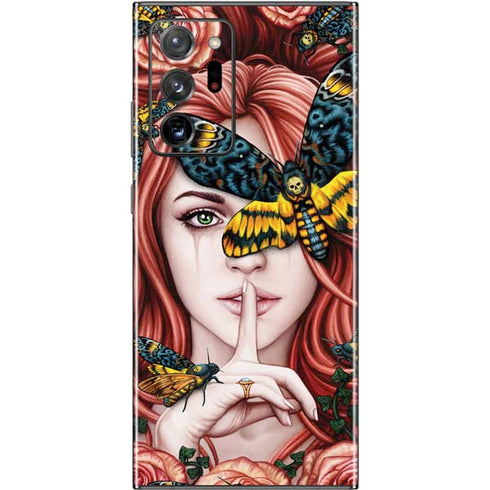 Gothic Woman and Death Moth Butterflies by Sarah Richter Galaxy Note20 Ultra 5G Skin