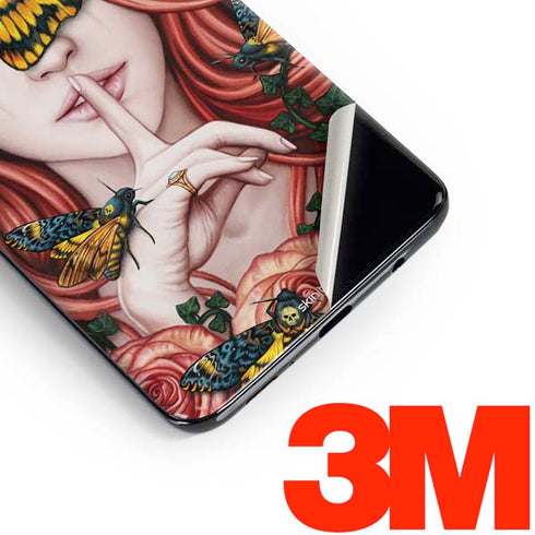 Gothic Woman and Death Moth Butterflies by Sarah Richter Galaxy S10 Plus Skin