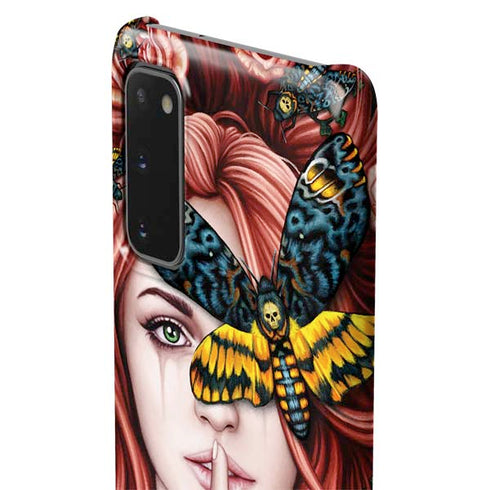 Gothic Woman and Death Moth Butterflies by Sarah Richter Galaxy S20 Lite Case