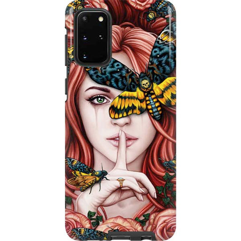 Gothic Woman and Death Moth Butterflies by Sarah Richter Galaxy S20 Plus Pro Case