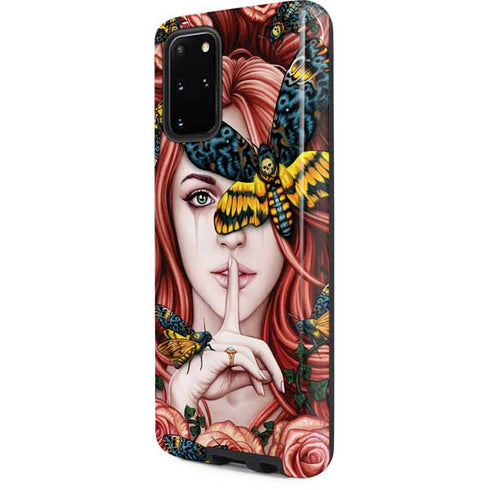 Gothic Woman and Death Moth Butterflies by Sarah Richter Galaxy S20 Plus Pro Case