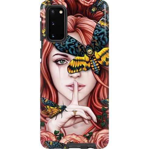 Gothic Woman and Death Moth Butterflies by Sarah Richter Galaxy S20 Pro Case