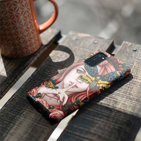 Gothic Woman and Death Moth Butterflies by Sarah Richter Galaxy S20 Pro Case