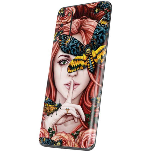 Gothic Woman and Death Moth Butterflies by Sarah Richter Galaxy S20 Skin