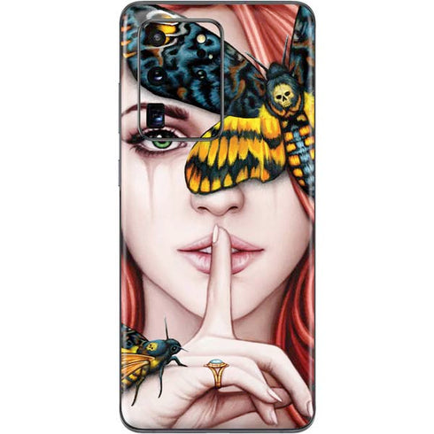 Gothic Woman and Death Moth Butterflies by Sarah Richter Galaxy S20 Ultra 5G Skin