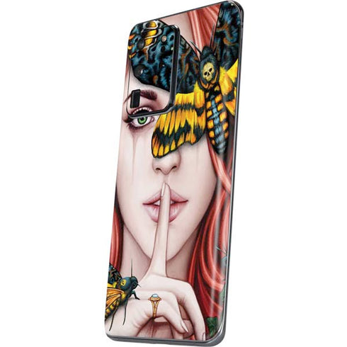 Gothic Woman and Death Moth Butterflies by Sarah Richter Galaxy S20 Ultra 5G Skin