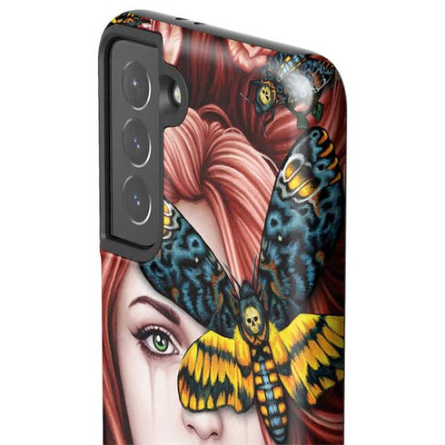 Gothic Woman and Death Moth Butterflies by Sarah Richter Galaxy S21 5G Pro Case