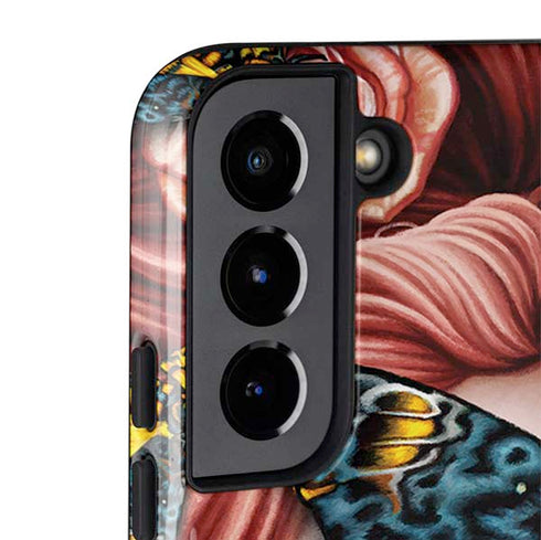 Gothic Woman and Death Moth Butterflies by Sarah Richter Galaxy S22 Plus Pro Case