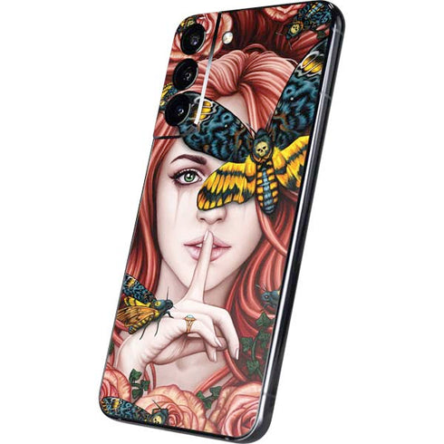Gothic Woman and Death Moth Butterflies by Sarah Richter Galaxy S22 Plus Skin