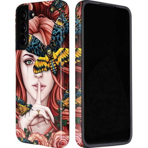Gothic Woman and Death Moth Butterflies by Sarah Richter Galaxy S22 Pro Case