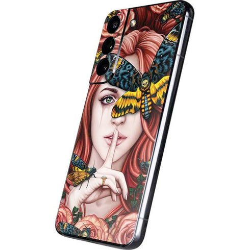 Gothic Woman and Death Moth Butterflies by Sarah Richter Galaxy S22 Skin