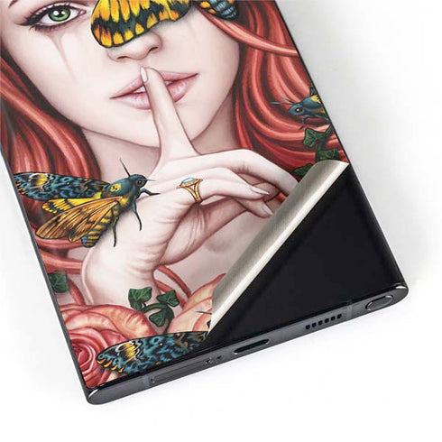 Gothic Woman and Death Moth Butterflies by Sarah Richter Galaxy S22 Ultra Skin