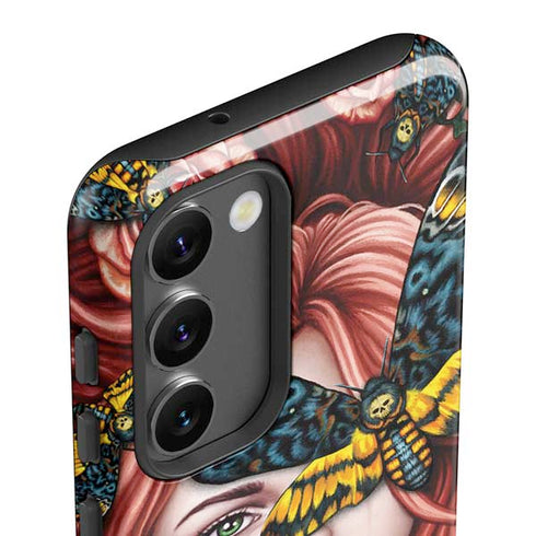 Gothic Woman and Death Moth Butterflies by Sarah Richter Galaxy S23 Pro Case