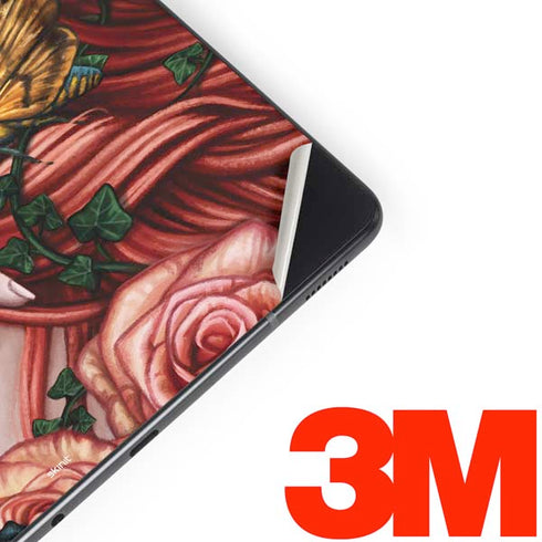 Gothic Woman and Death Moth Butterflies by Sarah Richter Samsung Galaxy Tab Skin