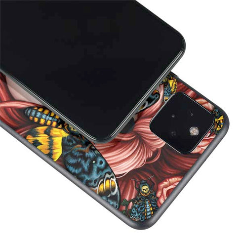 Gothic Woman and Death Moth Butterflies by Sarah Richter Google Pixel 4a 5G Skin