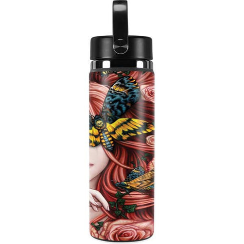 Gothic Woman and Death Moth Butterflies by Sarah Richter Hydro Flask 20oz Wide Mouth Skin