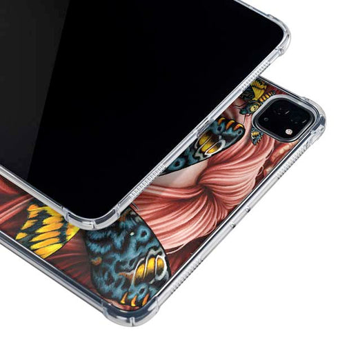 Gothic Woman and Death Moth Butterflies by Sarah Richter iPad Pro 12.9in (2020) Clear Case