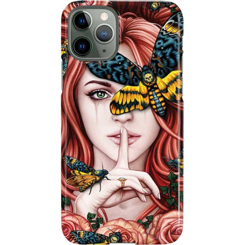 Gothic Woman and Death Moth Butterflies by Sarah Richter iPhone 11 Pro Lite Case