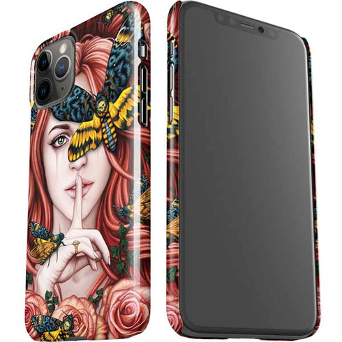 Gothic Woman and Death Moth Butterflies by Sarah Richter iPhone 11 Pro Lite Case