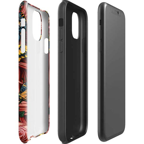 Gothic Woman and Death Moth Butterflies by Sarah Richter iPhone 11 Pro Max Impact Case