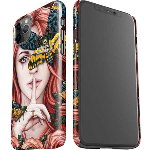 Gothic Woman and Death Moth Butterflies by Sarah Richter iPhone 11 Pro Max Lite Case