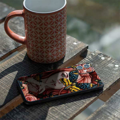 Gothic Woman and Death Moth Butterflies by Sarah Richter iPhone 11 Skin