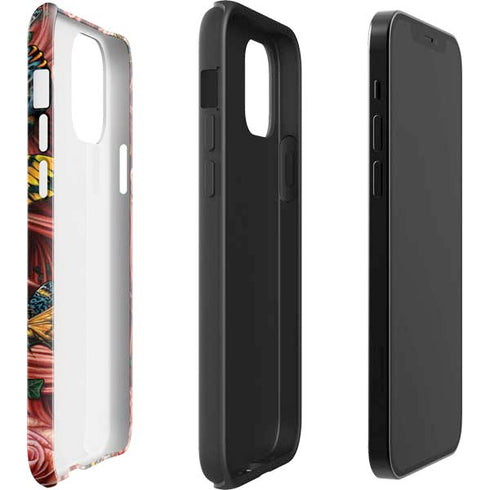 Gothic Woman and Death Moth Butterflies by Sarah Richter iPhone 12 Mini Impact Case