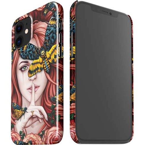 Gothic Woman and Death Moth Butterflies by Sarah Richter iPhone 12 Mini Lite Case