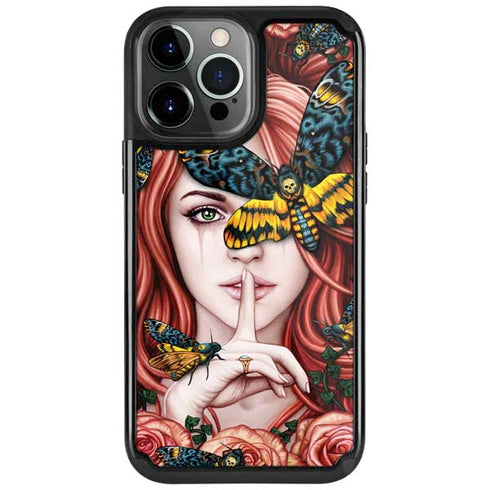 Gothic Woman and Death Moth Butterflies by Sarah Richter iPhone 13 Pro Cargo Case