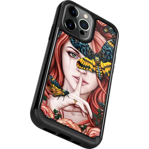 Gothic Woman and Death Moth Butterflies by Sarah Richter iPhone 13 Pro Cargo Case