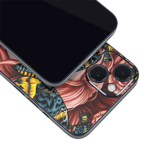 Gothic Woman and Death Moth Butterflies by Sarah Richter iPhone 13 Skin