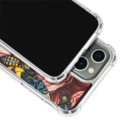Gothic Woman and Death Moth Butterflies by Sarah Richter iPhone 15 Pro Clear Case