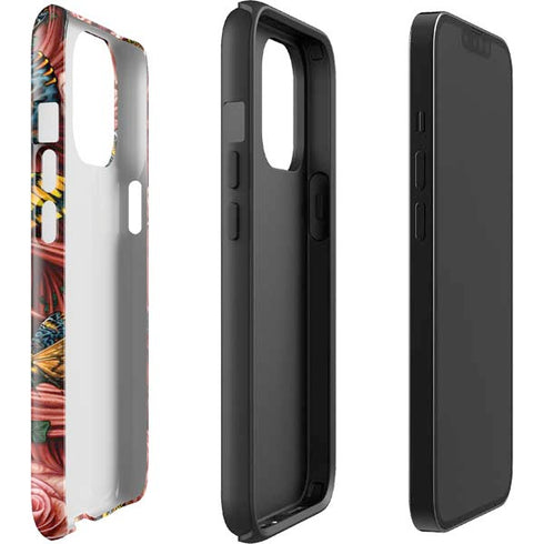 Gothic Woman and Death Moth Butterflies by Sarah Richter iPhone 15 Pro Max Impact Case