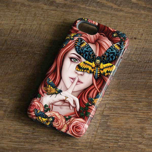 Gothic Woman and Death Moth Butterflies by Sarah Richter iPhone 7 Pro Case