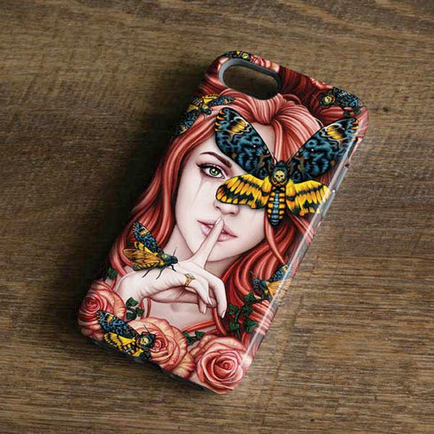 Gothic Woman and Death Moth Butterflies by Sarah Richter iPhone 8 Pro Case