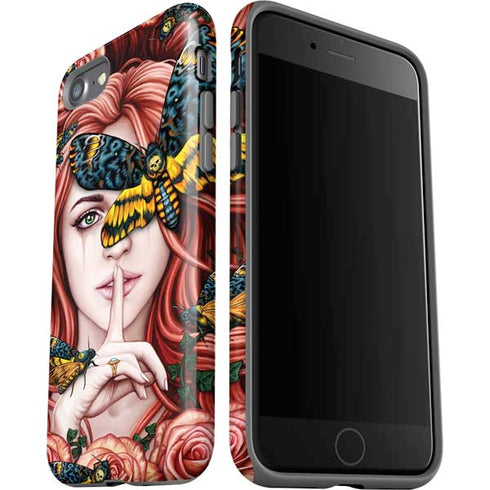Gothic Woman and Death Moth Butterflies by Sarah Richter iPhone SE (2nd & 3rd Gen) Pro Case