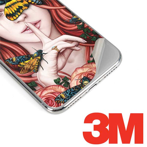 Gothic Woman and Death Moth Butterflies by Sarah Richter iPhone XS Max Skin