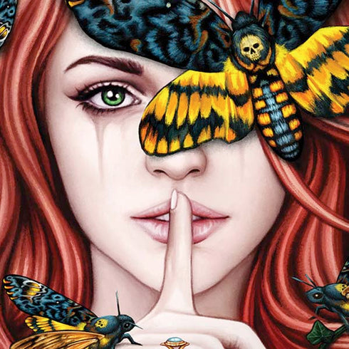 Gothic Woman and Death Moth Butterflies by Sarah Richter iPhone XS Max Skin