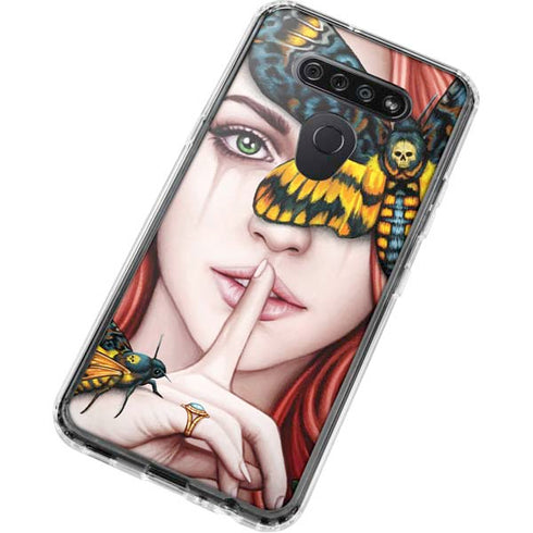 Gothic Woman and Death Moth Butterflies by Sarah Richter LG K51/Q51 Clear Case