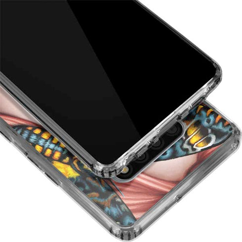 Gothic Woman and Death Moth Butterflies by Sarah Richter LG Stylo 6 Clear Case