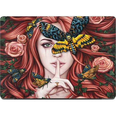 Gothic Woman and Death Moth Butterflies by Sarah Richter MacBook Pro 14in (2021-24) Skin