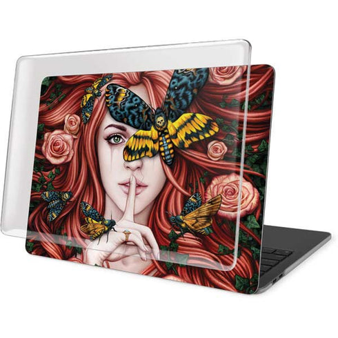 Gothic Woman and Death Moth Butterflies by Sarah Richter MacBook Pro 15in (2016-19) Case plus Skin