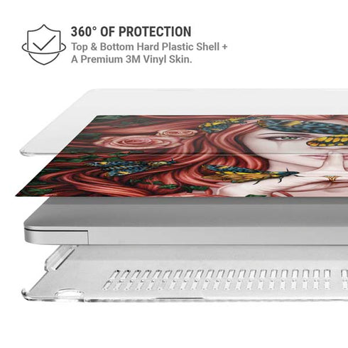 Gothic Woman and Death Moth Butterflies by Sarah Richter MacBook Pro 16in (2019-20) Case plus Skin